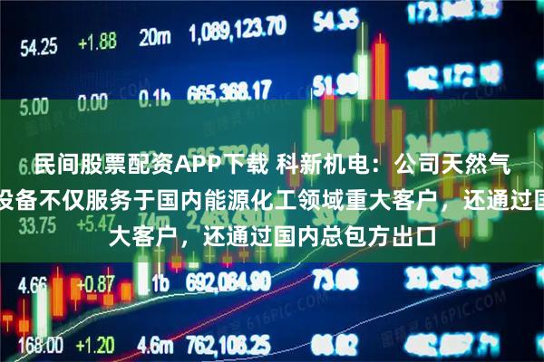 民间股票配资APP下载 科新机电：公司天然气化工核心成套设备不仅服务于国内能源化工领域重大客户，还通过国内总包方出口