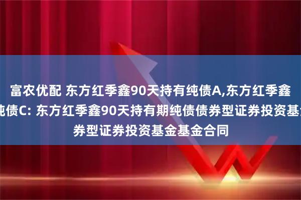 富农优配 东方红季鑫90天持有纯债A,东方红季鑫90天持有纯债C: 东方红季鑫90天持有期纯债债券型证券投资基金基金合同